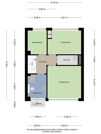 Floorplan - Doctor H. Mollerstraat 51, 5683 HP Best